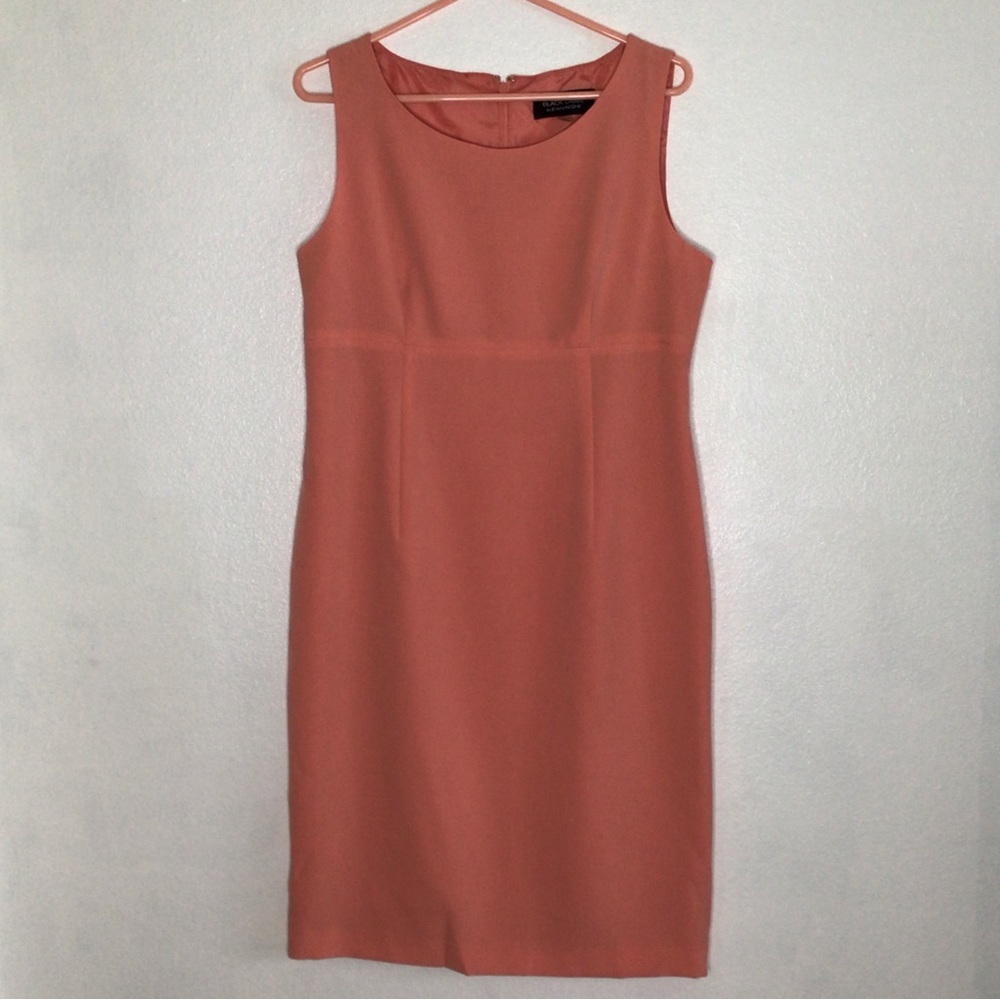 Black Label Evan-Picone Sleeveless Peach Sheath Dress